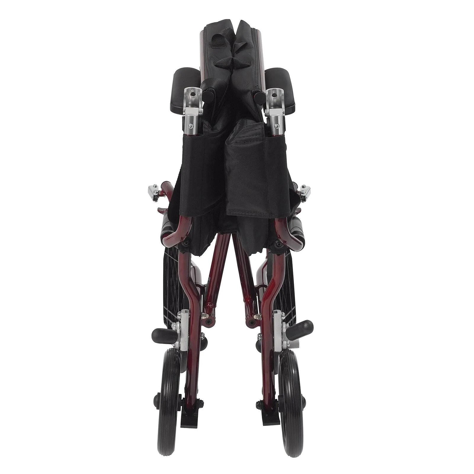 Red Frame Ultra Lightweight Transport Wheelchair U68545