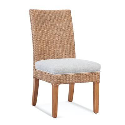 Blue and Cream Stripe Side Chair F4953