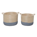 Set of 2 Brown Sea Grass Storage Basket A6617