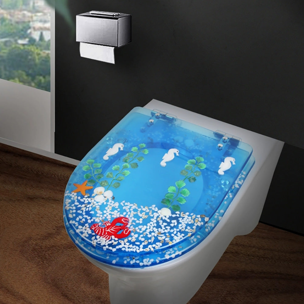 Elongated Resin Toilet Seat with Silent Close Hinges M5270