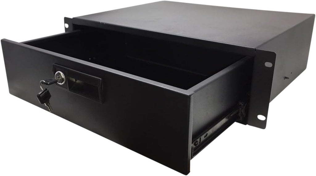 1U Rack Mount Locking Deep Drawer Server Cabinet Case, Pack of 2 X9966
