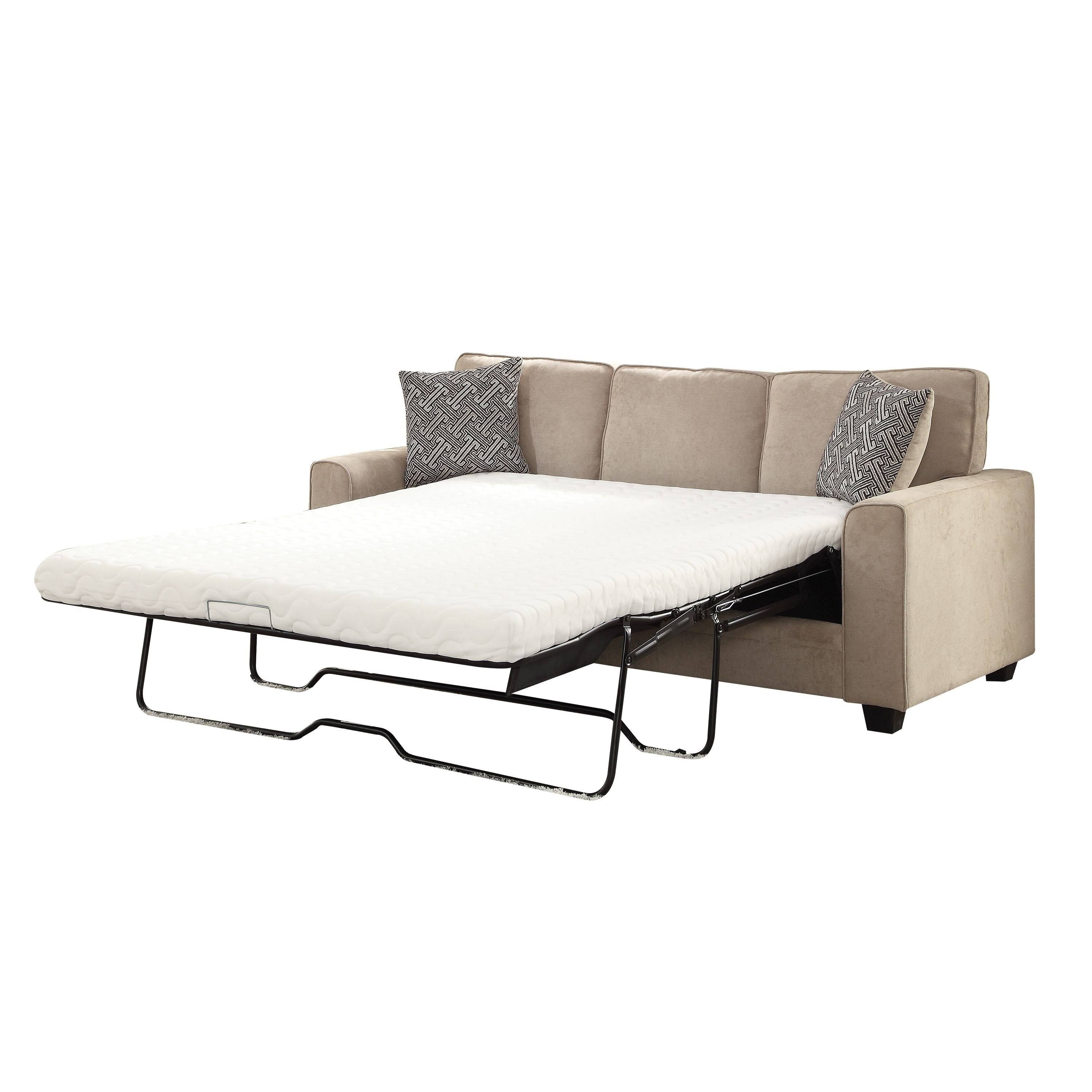 Khaki Fabric Loveseat with Sleeper Q312237