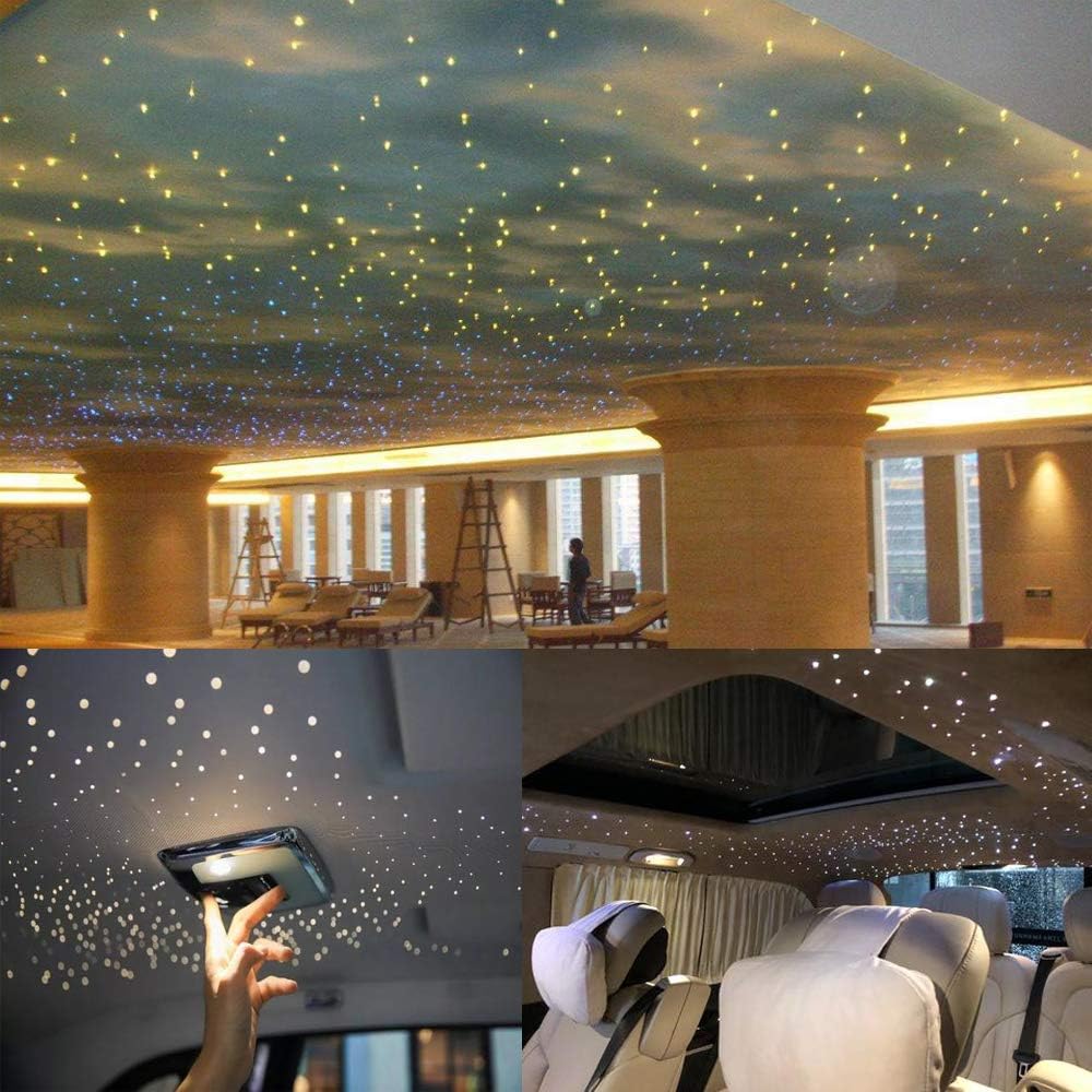 Fiber Optic Light Kit 20W RGBW Dual-Head Star Ceiling Light with 620pcs Mixed Fiber Optic Strands B653