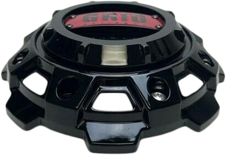 Gloss Black Red Logo Wheel Center Cap Pack of 2 V7648