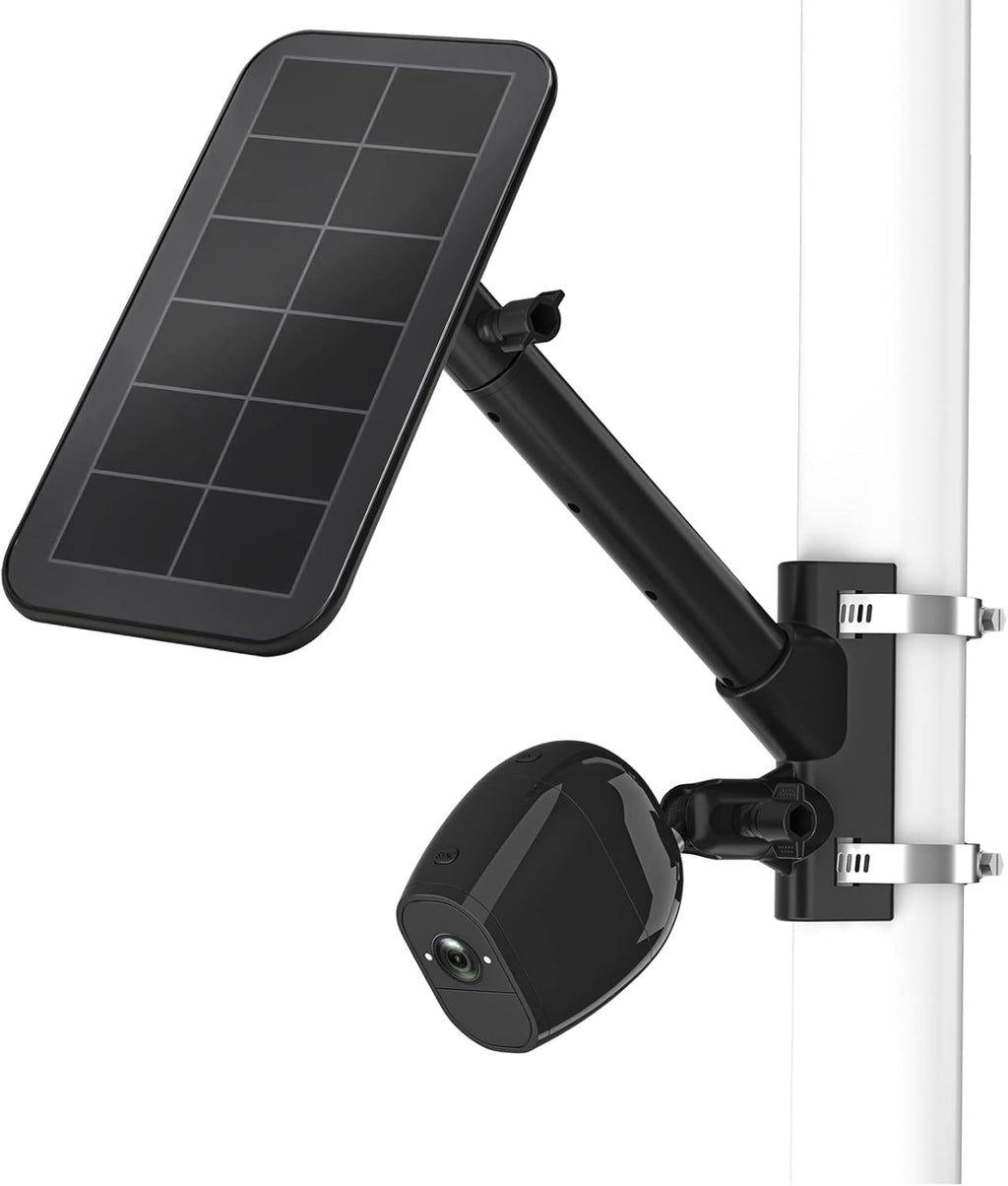 2-in-1 Pole Mounting Bracket for Arlo Solar Panel (Black) I489
