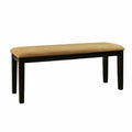Goldtone Microfiber Black Wood Base Gold Bench K140