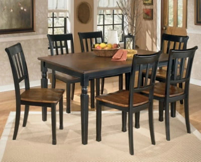 Black/Brown Dining Table D489703