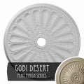 31 1/2x22OD x 3 5/8x22ID x 1 1/2x22P Hand-Painted Ceiling Medallion Q226540