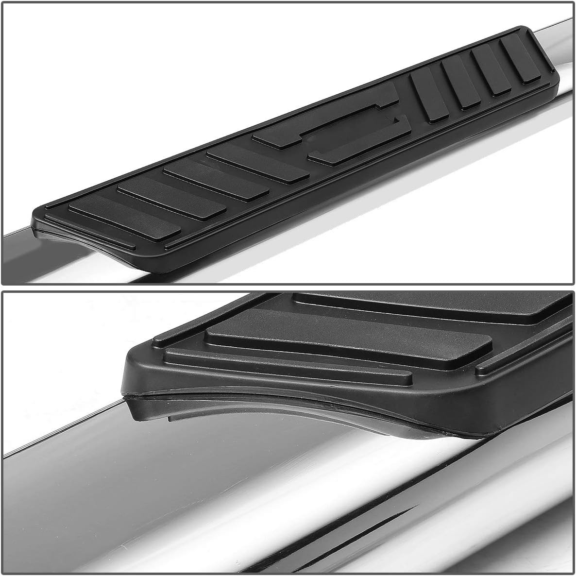 Oval Tubing Side Step Nerf Bar Running Board Stainless Steel Polished Chrome F6001