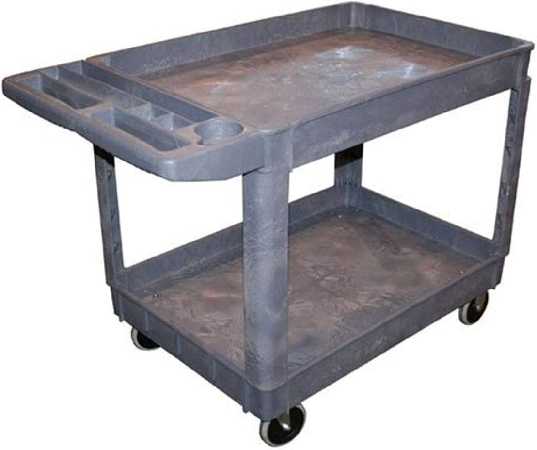 2 Shelf Polypropylene Shop Cart, 500 Lbs Capacity B85571