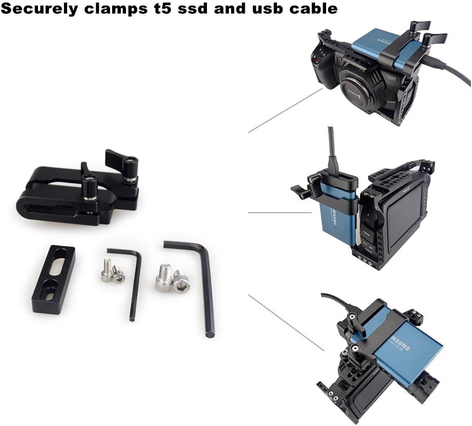 BMPCC 4K & 6K Cage with Rotating NATO Handle, T5 SSD Mount S71599