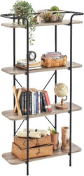 4-Tiers Greige Wood Ladder Bookshelf K411