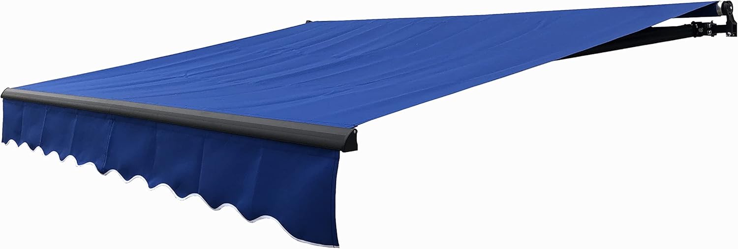 Motorized Retractable Patio Canopy Awning 10 x 8 Feet Gray E6305