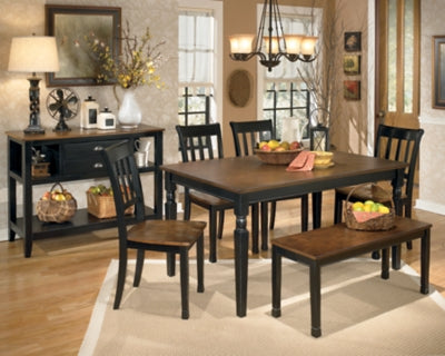 Black/Brown Dining Table D489703