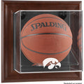 Brown Framed Wall-Mountable Basketball Display Case H298253
