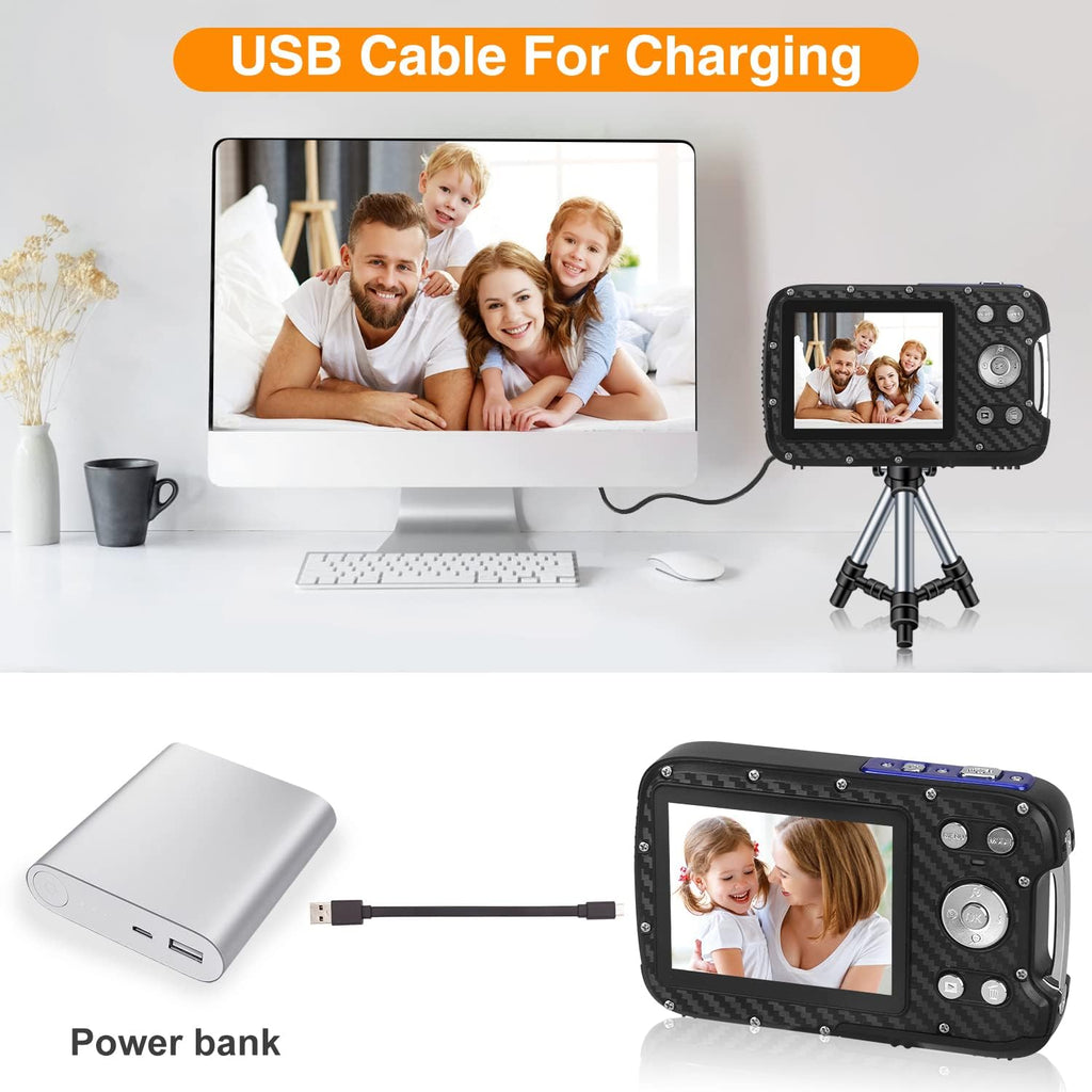 Waterproof Digital Camera 16MP HD 1080P Underwater Camera with Rechargeable Battery S777