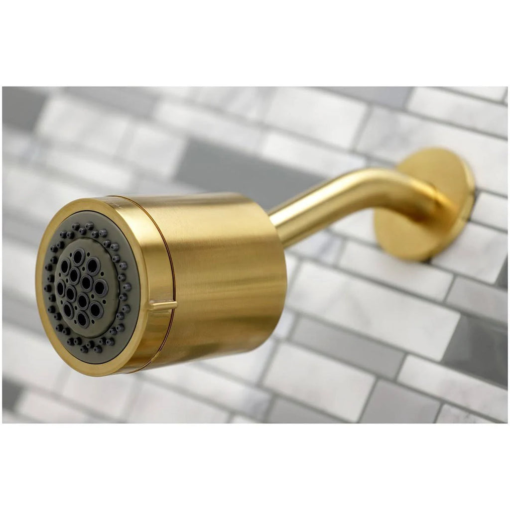 Brushed Nickel Three-Handle Tub and Shower Faucet K599