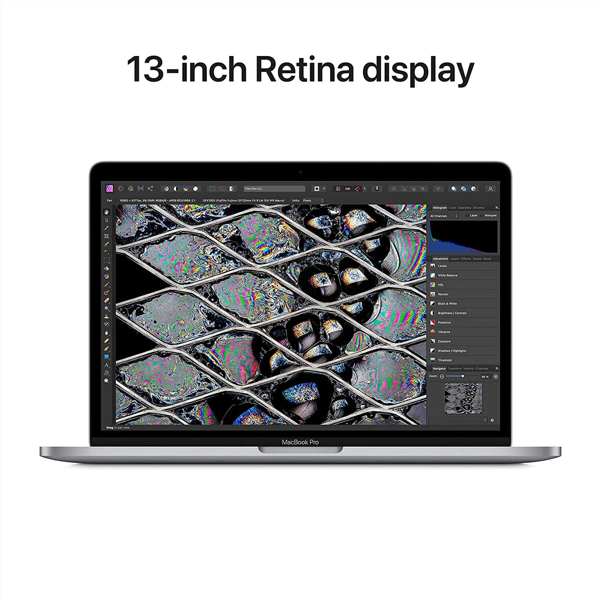 MacBook Pro 13" Laptop with Red Zipper Sleeve, USB-C Extension Cable, and Screen Cleaning Kit T169817
