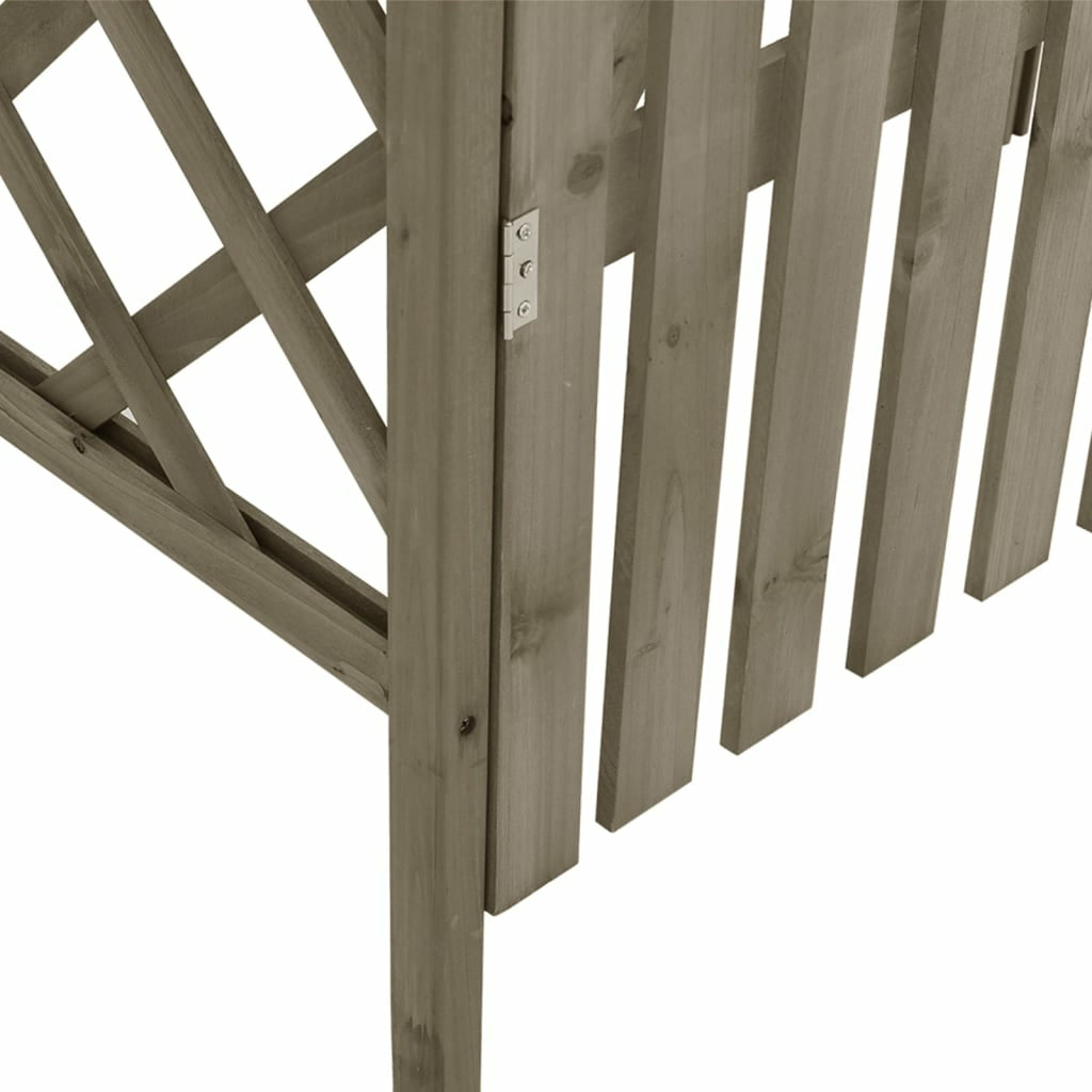 Gray Solid Firwood Pergola with Gate T2326