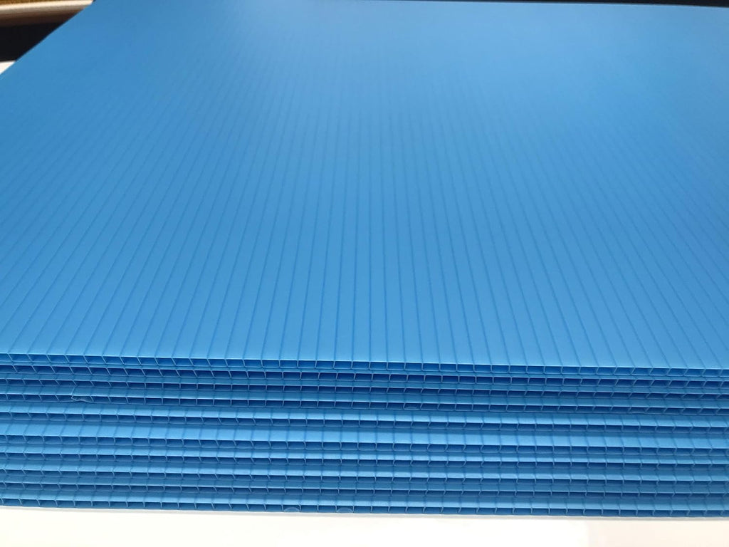 10 Pack Light Blue Blank Signs 18''x24'' x 4 mm with 10 Wire Stake 10''x24'' x 9 Gauge H8049