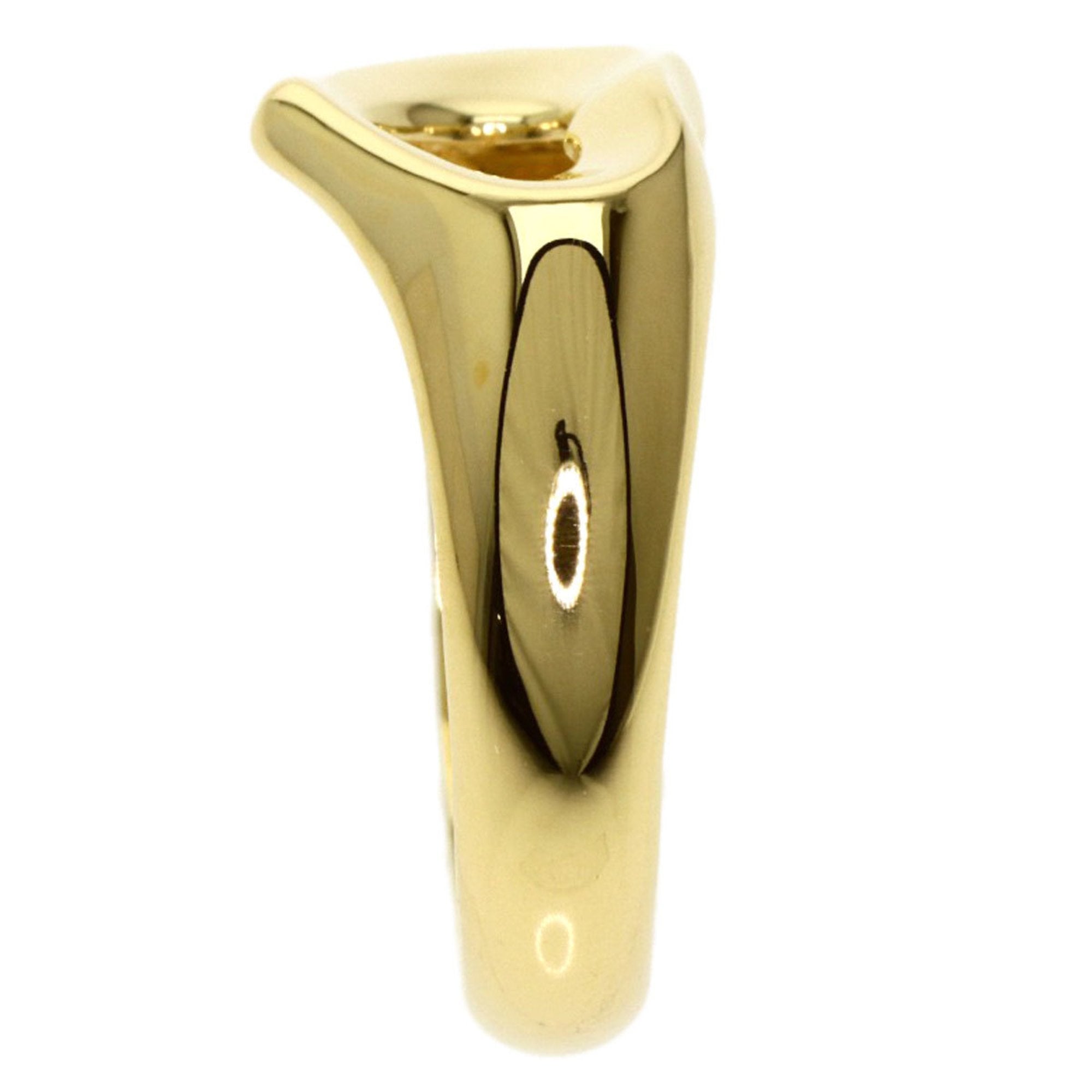 Tiffany heart ring K18 yellow gold Ladies X1008