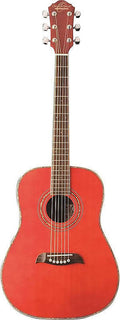3/4 Size Acoustic Guitar - Transparent Red C4092