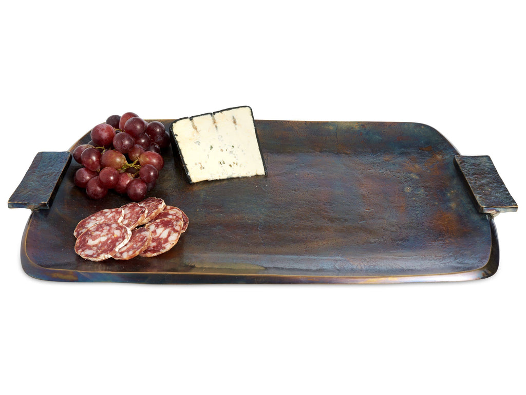 Bronze Rectangular Tray with Handles H117181