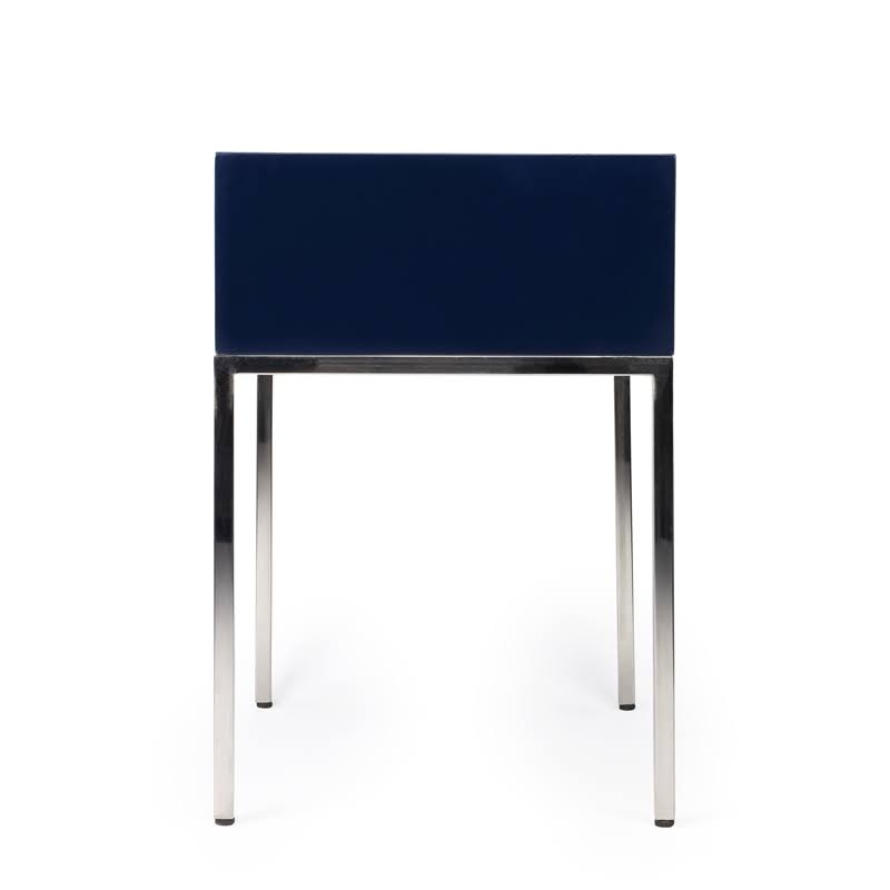 Blue & Silver End Table M685