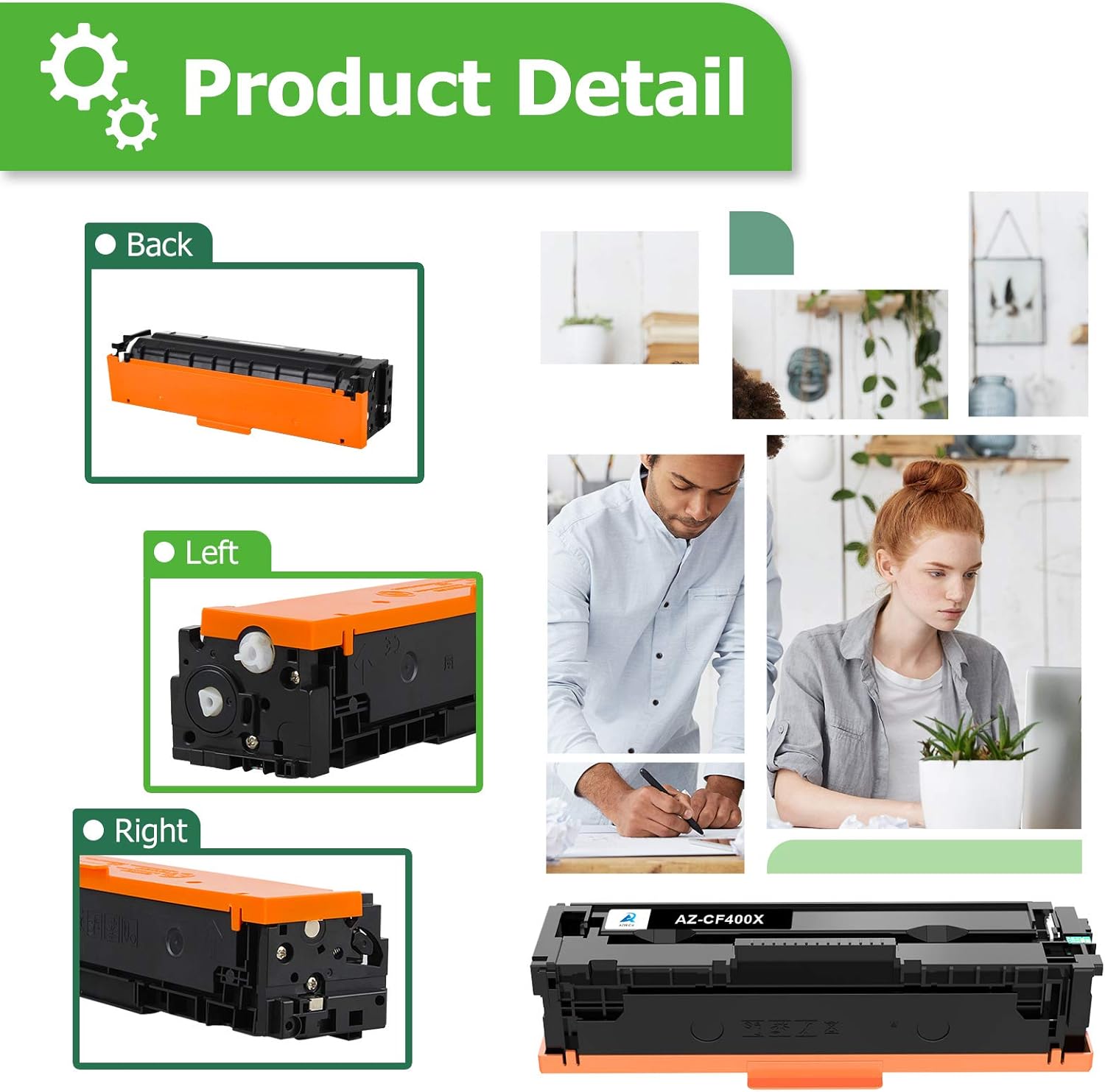 201X Toner Cartridge 4-Pack Black Cyan Yellow Magenta P373