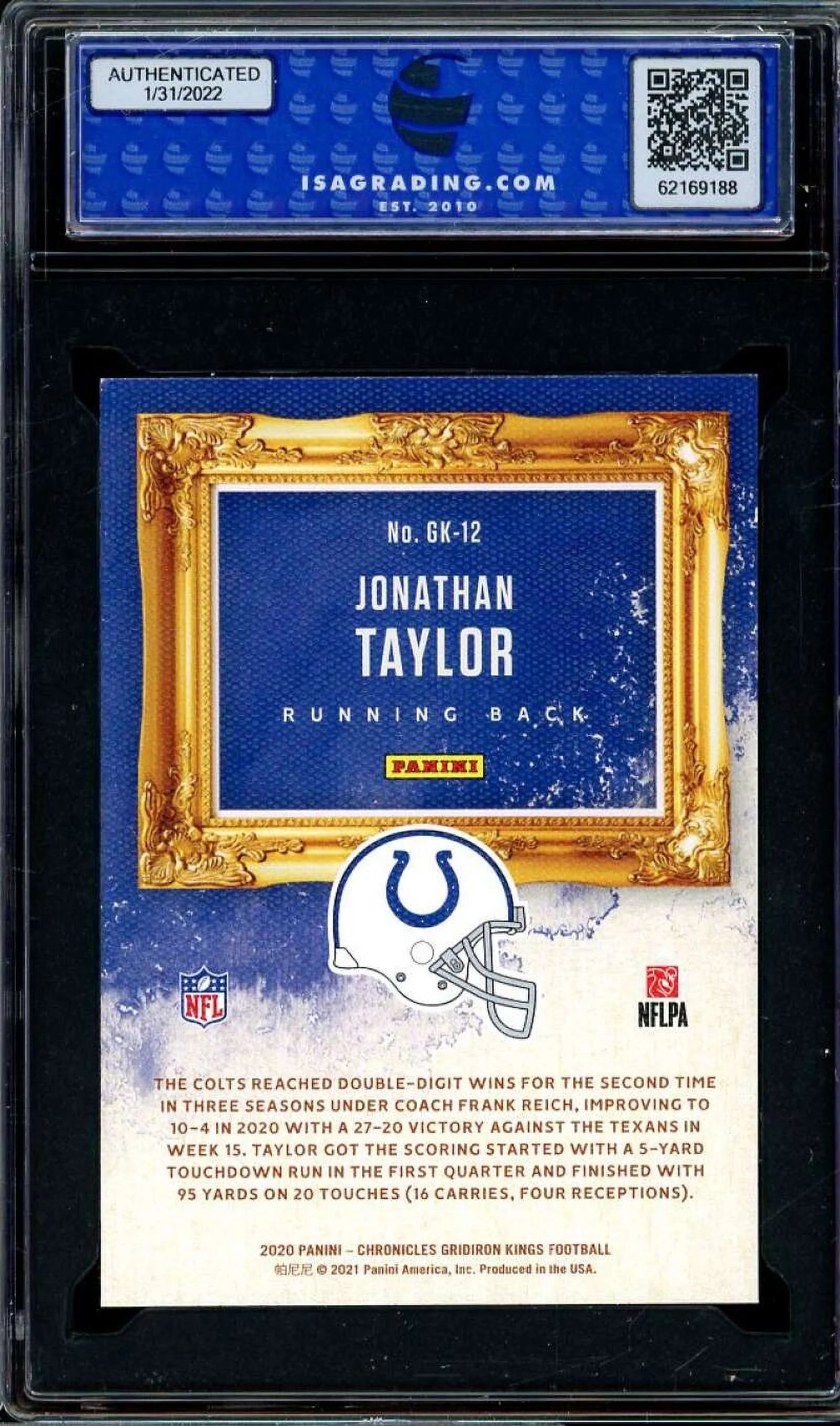 ISA 9 MINT Rookie Gridiron Kings Card P300444