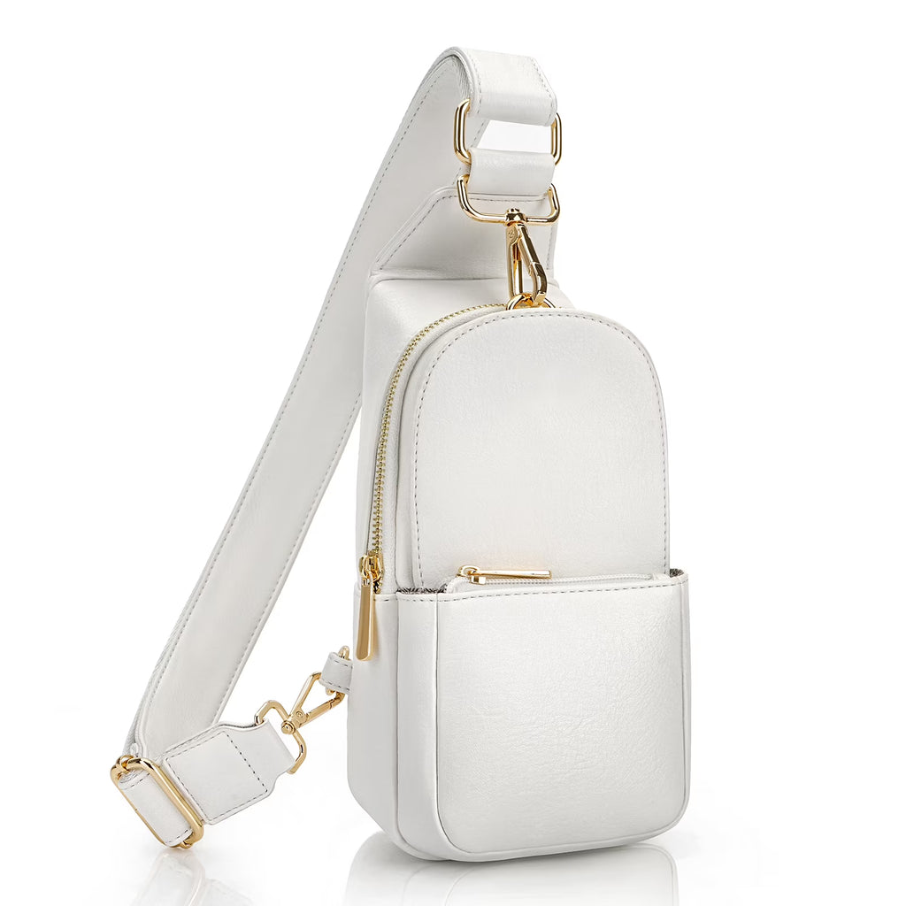 Women Chest Bag Sling Bag Small Crossbody PU Leather Shoulder Backpack D47434