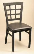24 in. H Lattice Back Counter Stool Walnut Frame Z721209
