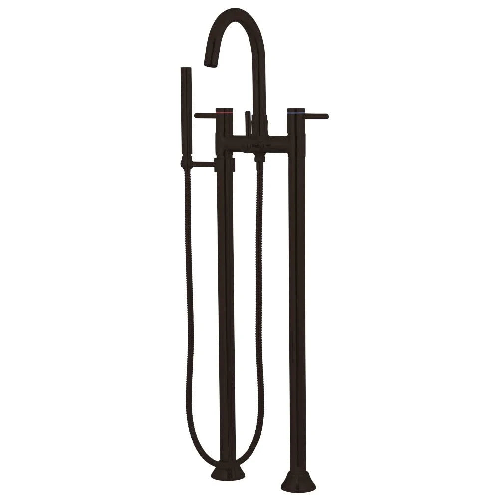 Floor Mount Tub Filler with Hand Shower Oil Rubbed Bronze X4376