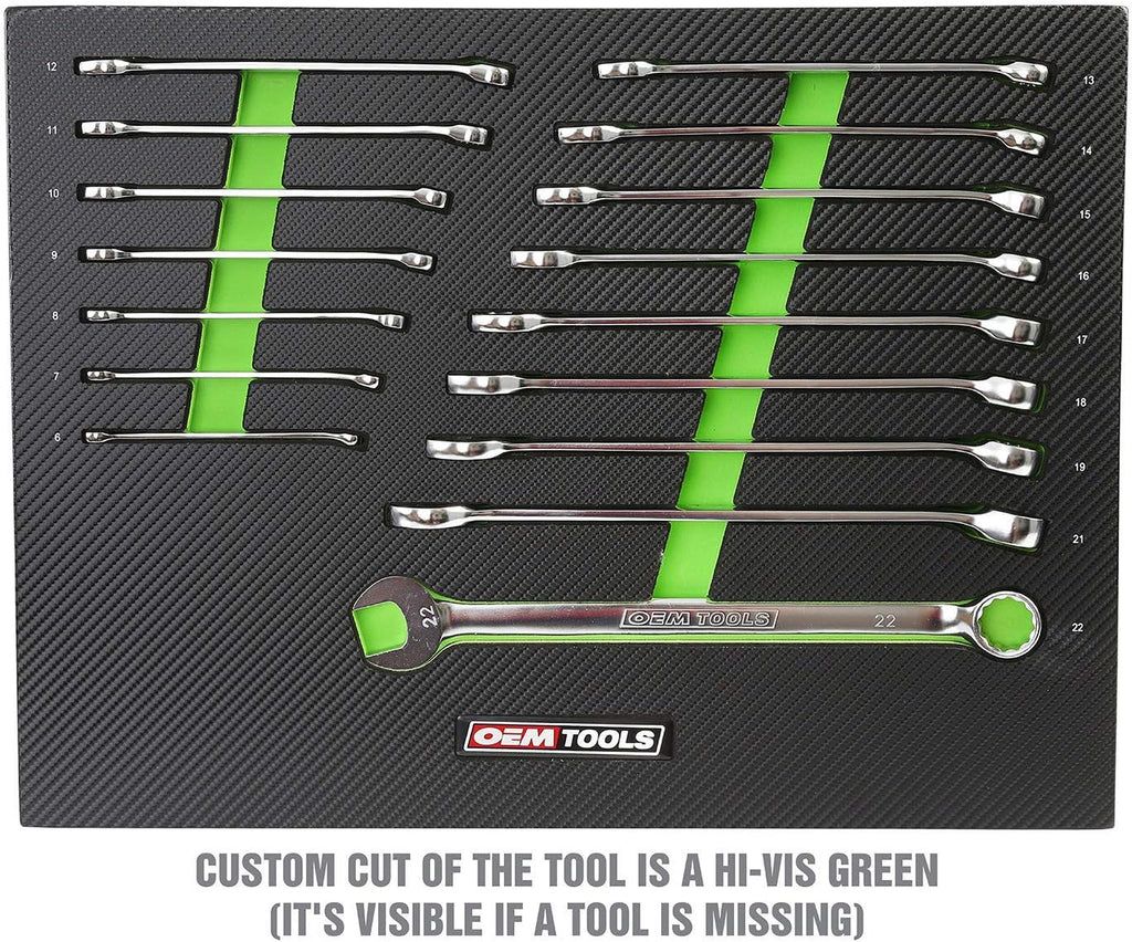 16 Piece Metric Combo Wrench Set with Foam EVA Tray G11512