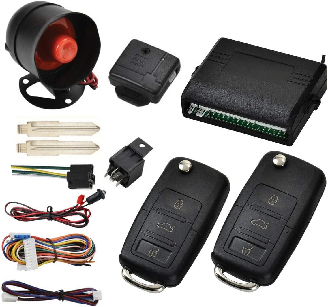Car Central Lock Kit with Shock Sensor and 2 Replacement Remote Control S752482
