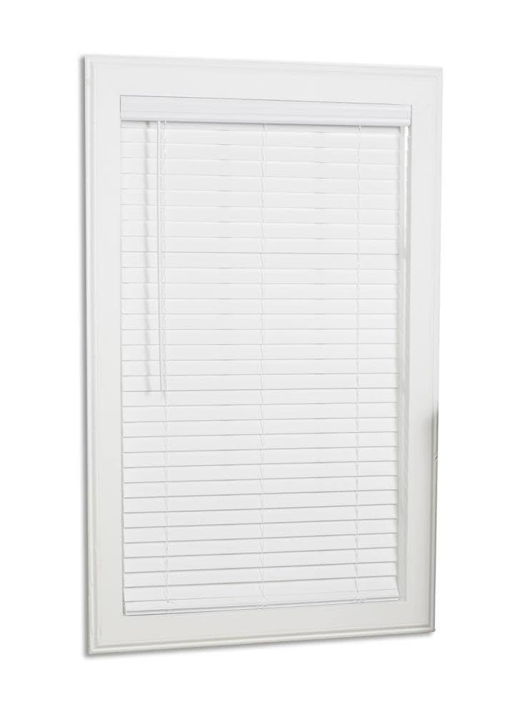 Cordless White Faux Wood Room Darkening Horizontal Blinds T324
