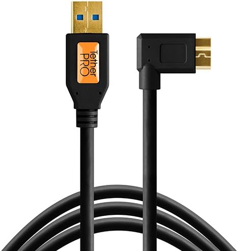 USB 3.0 to Micro-B Right Angle Cable, 15' (4.6m), Black S50730