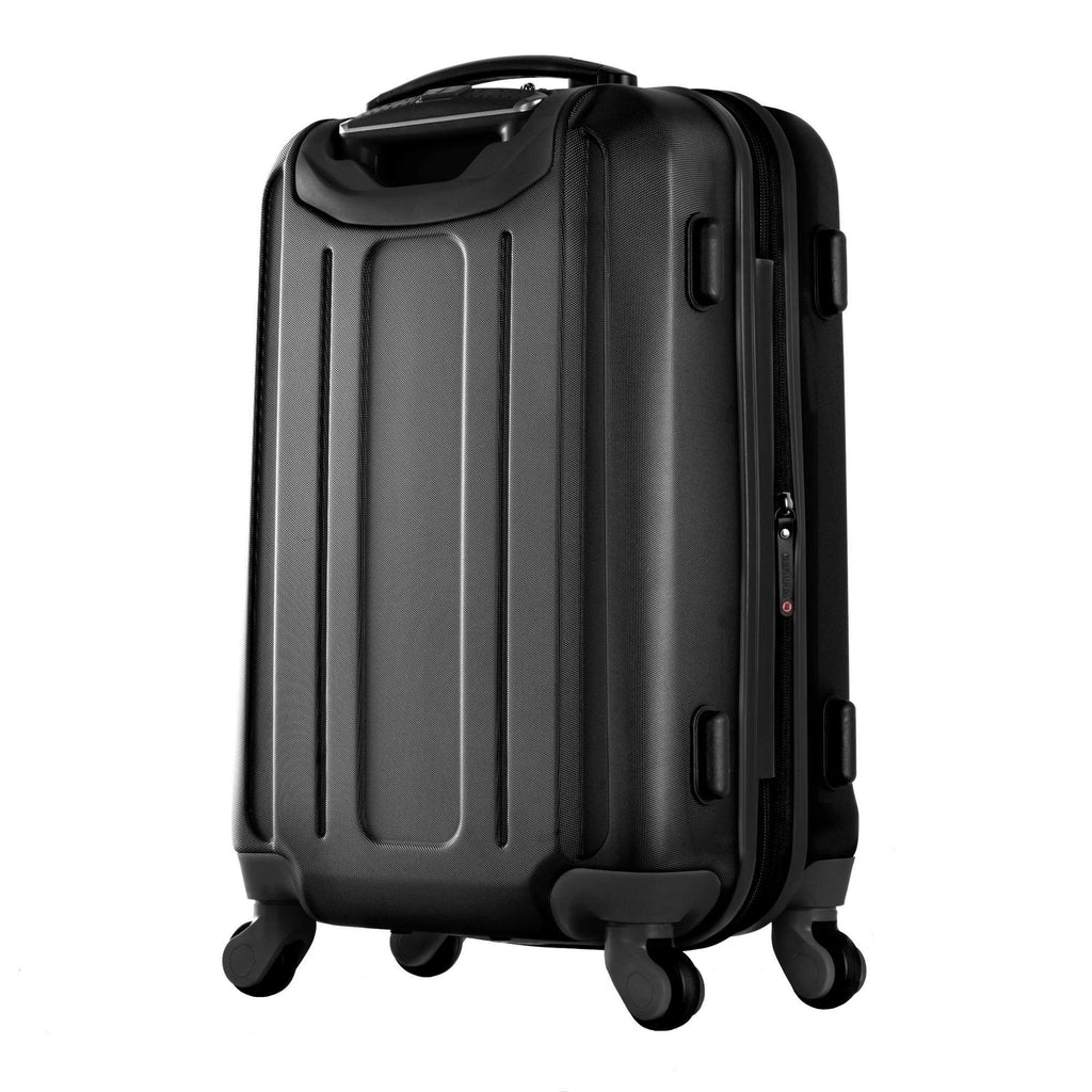 Black/Purple Hardside Spinner Suitcase O4746