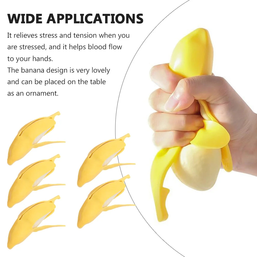 5pcs Banana Squeeze Toys Stress Relief Toys H880