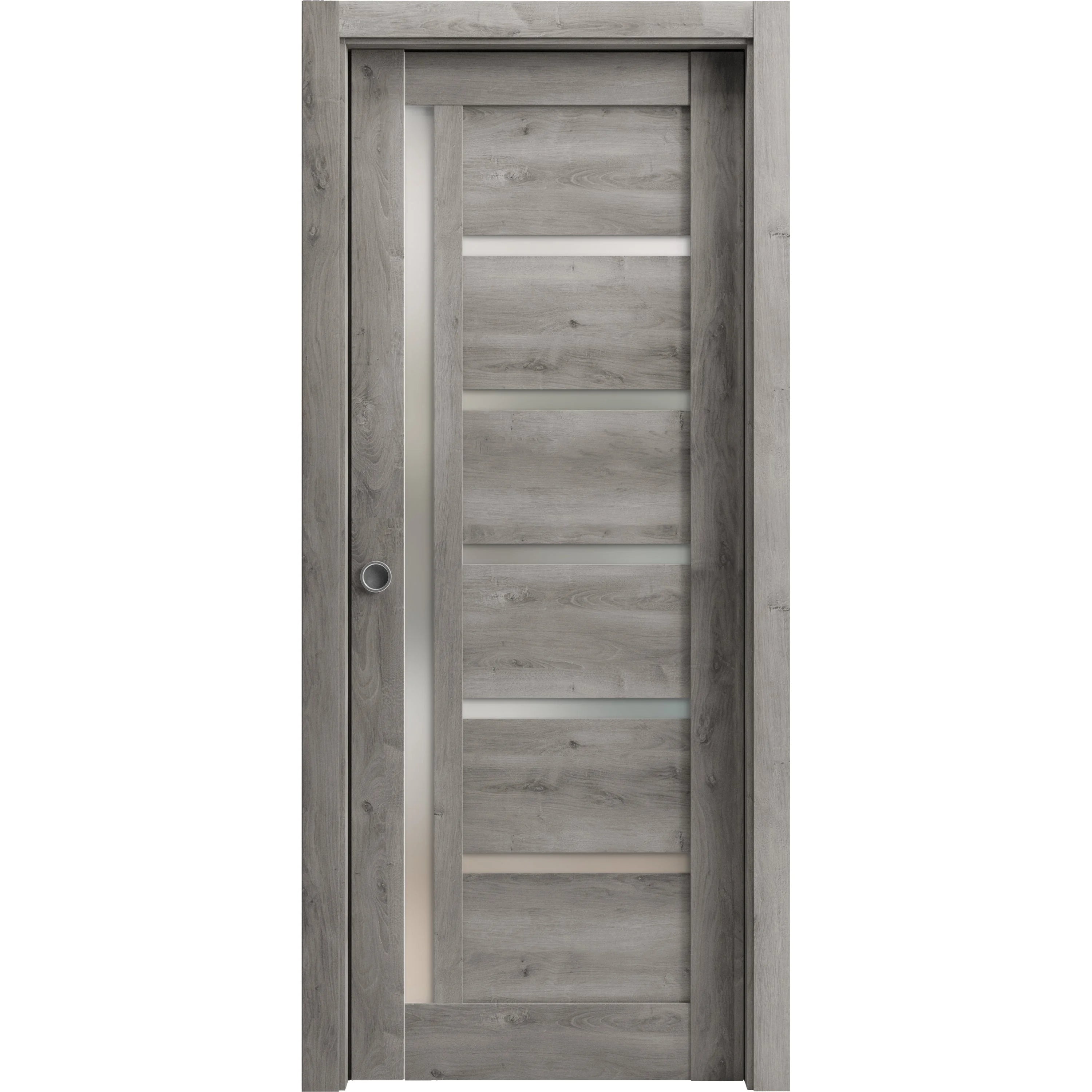Sliding French Pocket Door 36 x 80 inches Solid Wood Interior Door P681