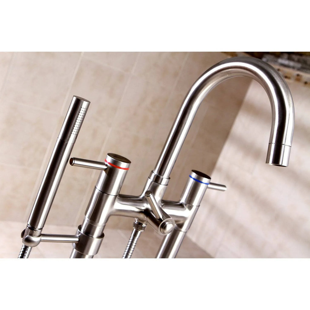 Floor Mount Tub Filler with Hand Shower Oil Rubbed Bronze X4376