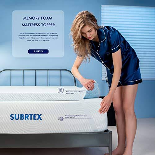 Gel-Infused Memory Foam Mattress Topper with Bamboo Cover O41829