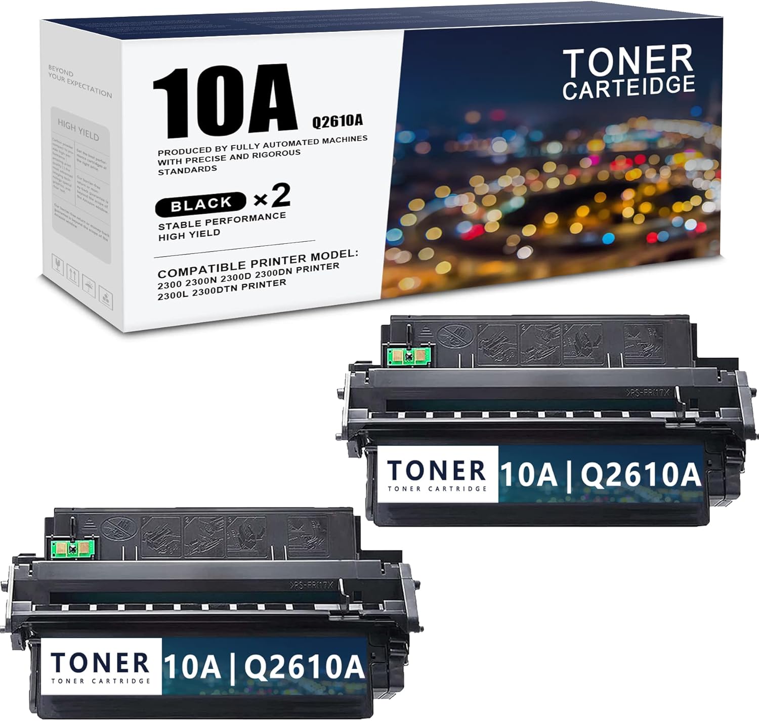Black 2 Pack Toner Cartridges T8123