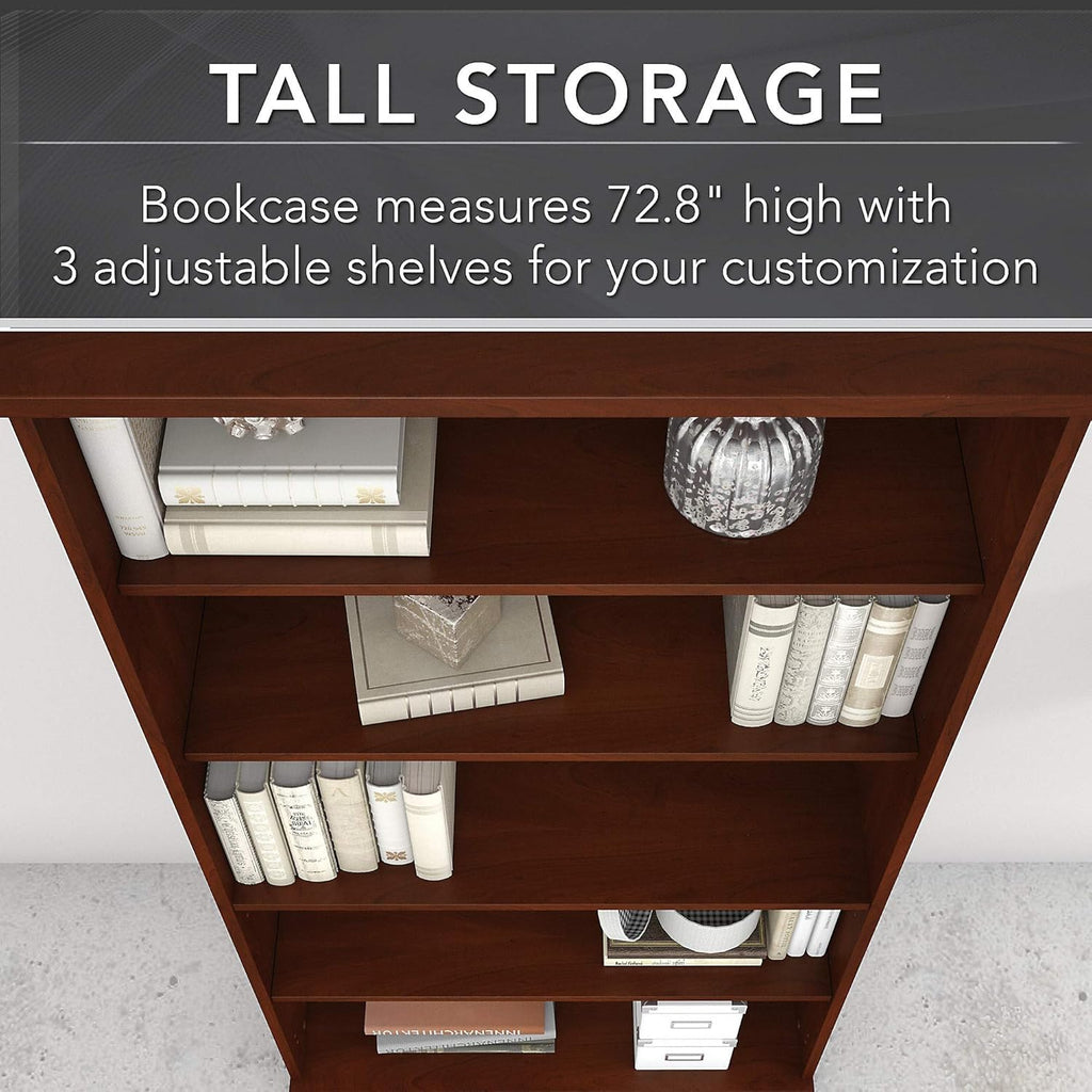 5 Shelf Bookcase with Doors A9370