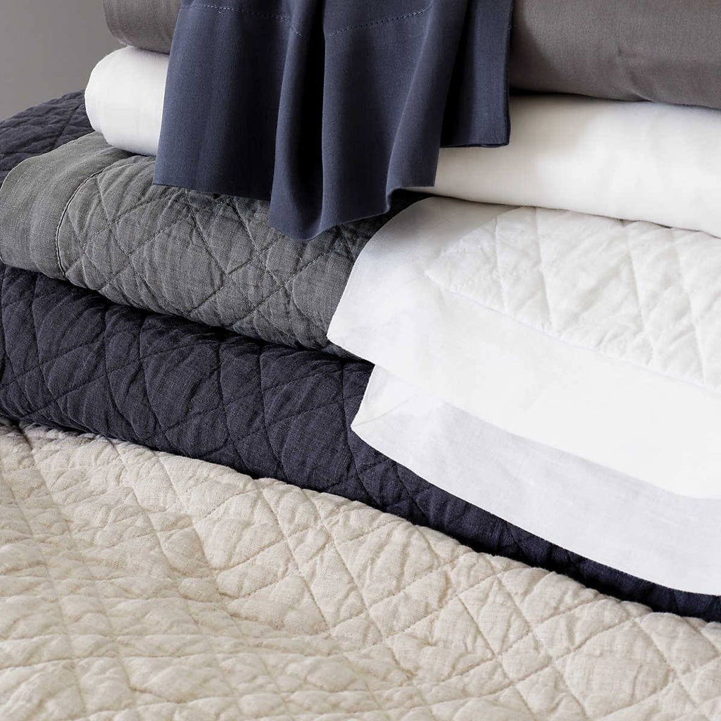 King Washed Linen Ivory Quilt J308866