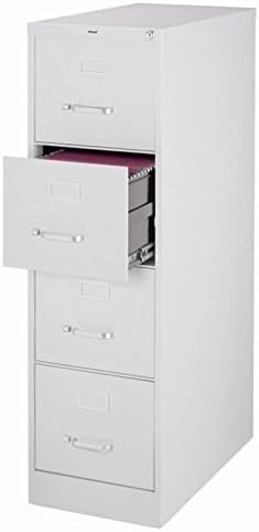 25 Deep 4 Drawer Letter File Cabinet in Gray C70843