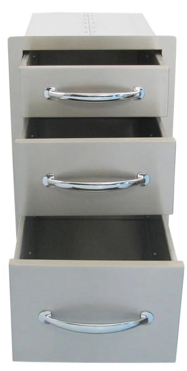 14" Flush Triple Access Drawer B4924