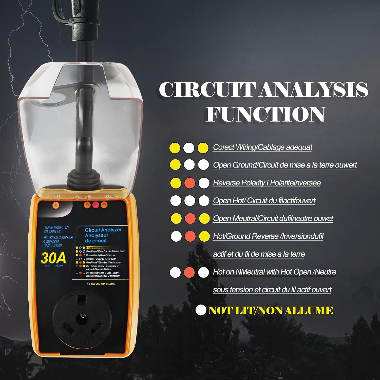 30amp RV Surge Protection Device with LED Indicator H48163