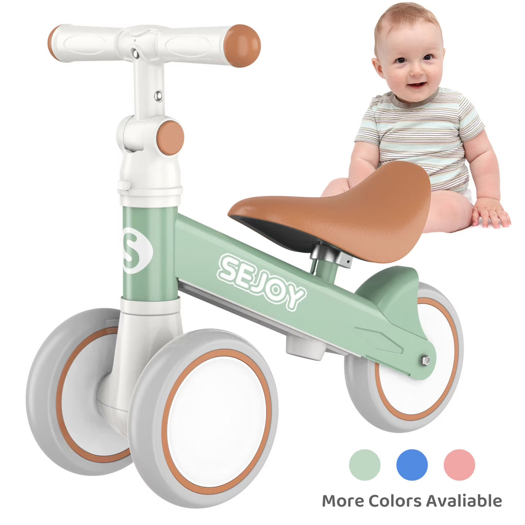 Green 3 Wheels No Pedal Baby Balance Bike R45312
