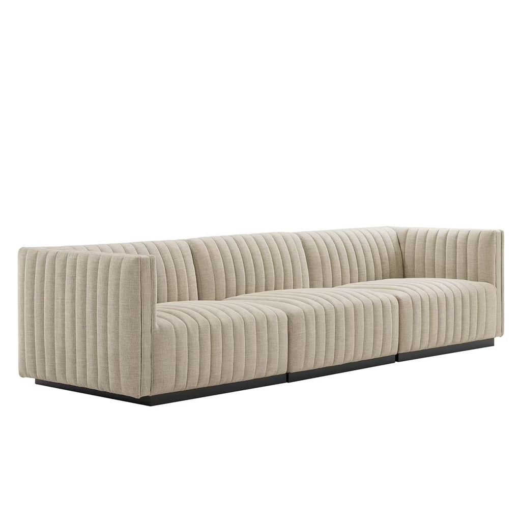 Tufted Upholstered Fabric Sofa C5216